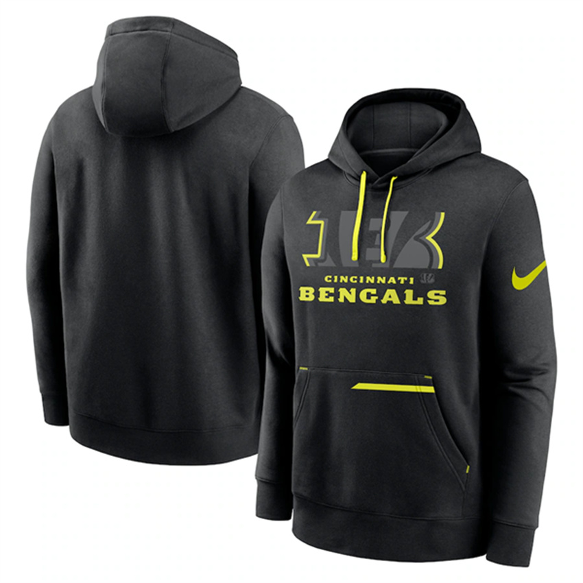 Men's Black Cincinnati Bengals Volt Pullover Hoodie